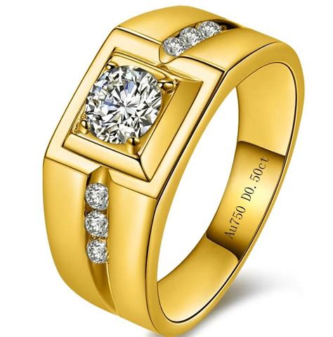bague homme or 24 carats